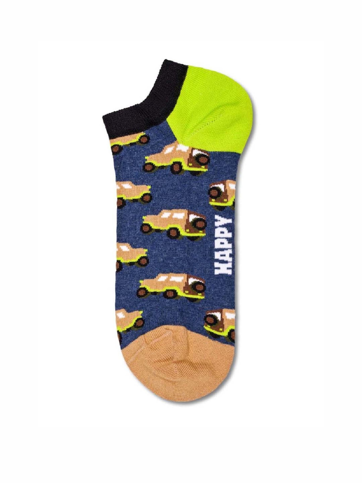 Happy Socks SUV Low Blue Cotton Printed Socks (36-40)