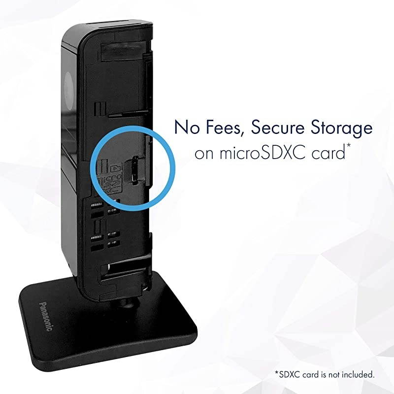 Homehawk Shelf Indoor Smart and Compact Home Monitoring Camera with Wide Angle, 1080P HD Video, No Monthly Fee with Local SD Storage, Night Vision, 2 Way Talk (KX-HNC810G) Gray