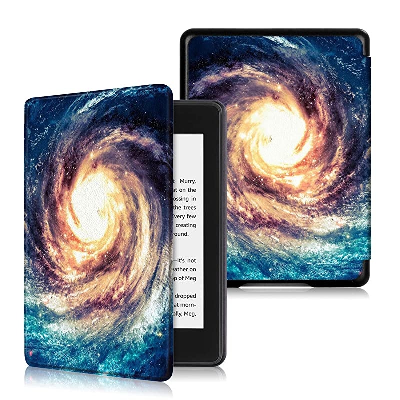 Case for Kindle Paperwhite 10th Gen 2018,Thinnest Light Shell Smart Cover with Auto Wake/Sleep for All-New  Kindle Paperwhite 6 Inch 2018 Release, Blue Galaxy