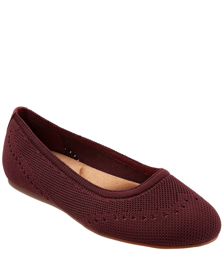 SoftWalk Santorini Tailored Stretch Knit Slip On Flats