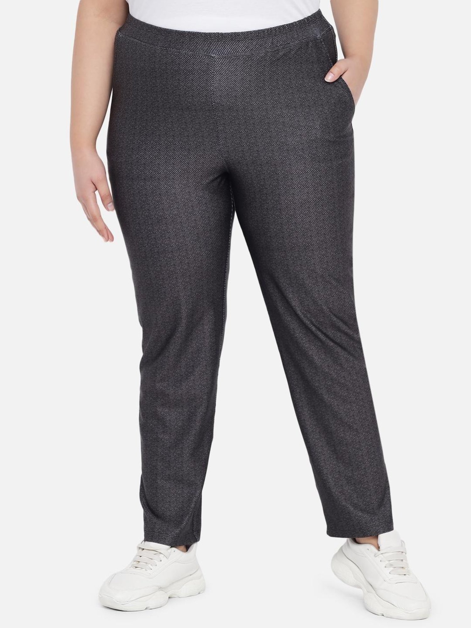 Amydus Charcoal Grey Regular Fit Trackpants