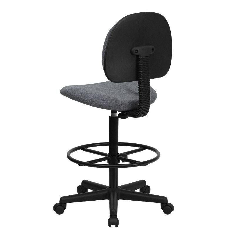 Ergonomic Drafting Chair Adjustable Gray - Flash Furniture