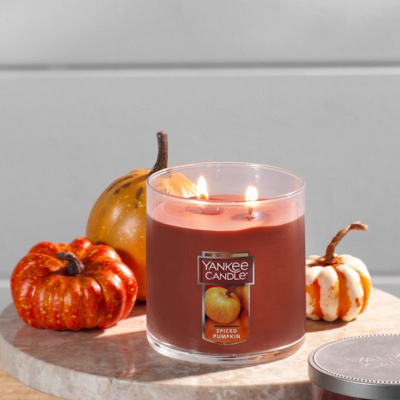 12.5oz Lidded Glass Jar 2-Wick Spiced Pumpkin Candle - Yankee Candle