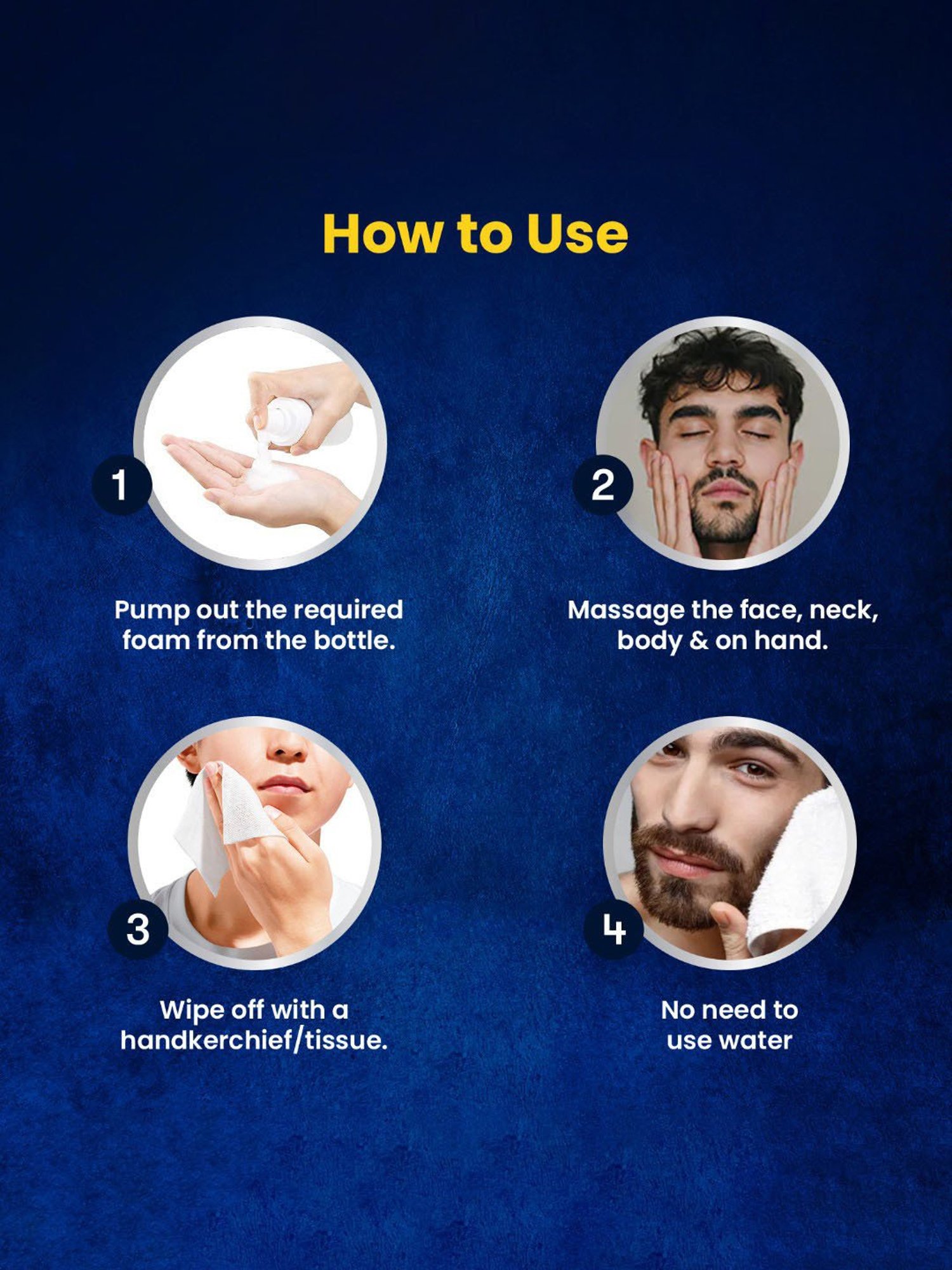 The Beard Story No-Rinse Foam Cleanser for Skin, Hair & Body - 50 ml