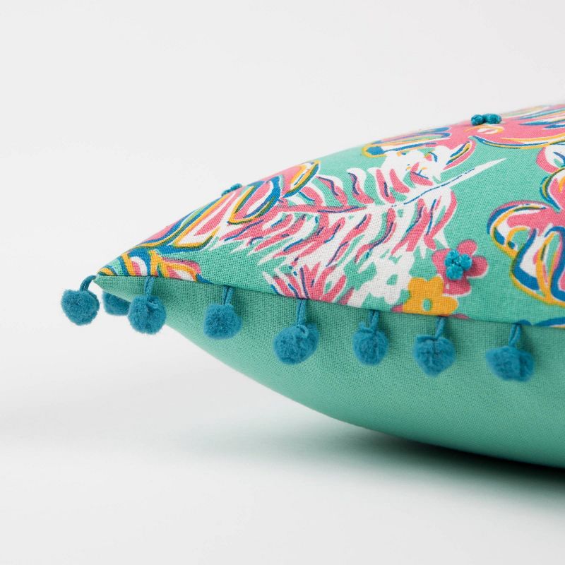 Simply Southern Floral Throw Pillow Green - Rizzy Home