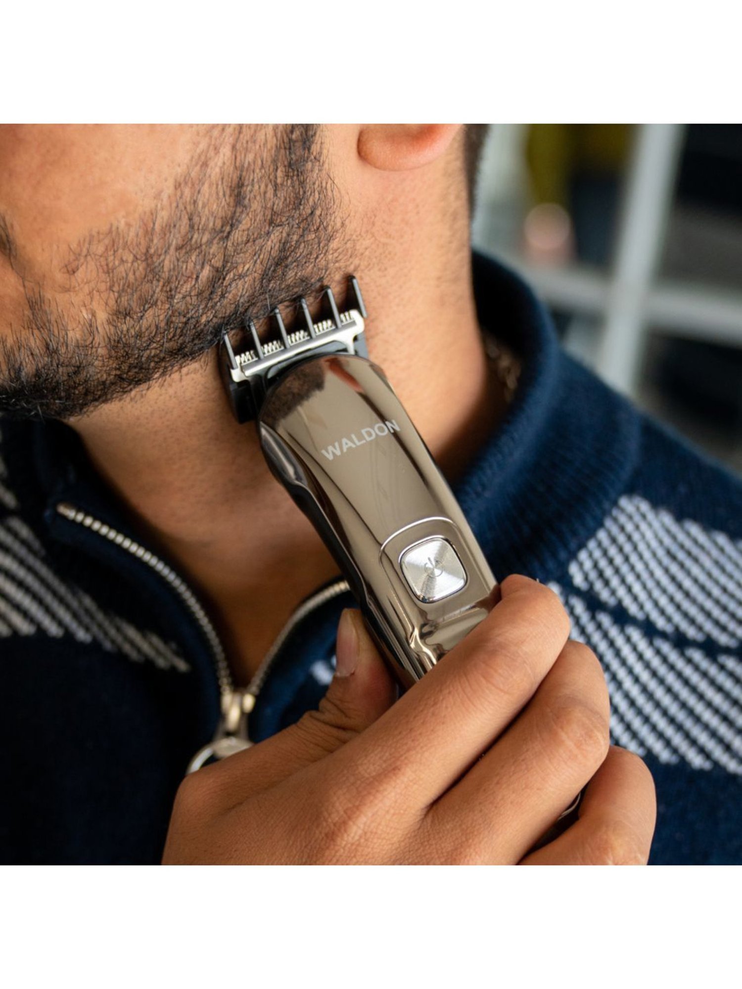 Waldon WT-2002 Professional Cordless Hair Clipper and Trimmer - 90 Min Runtime (Silver)