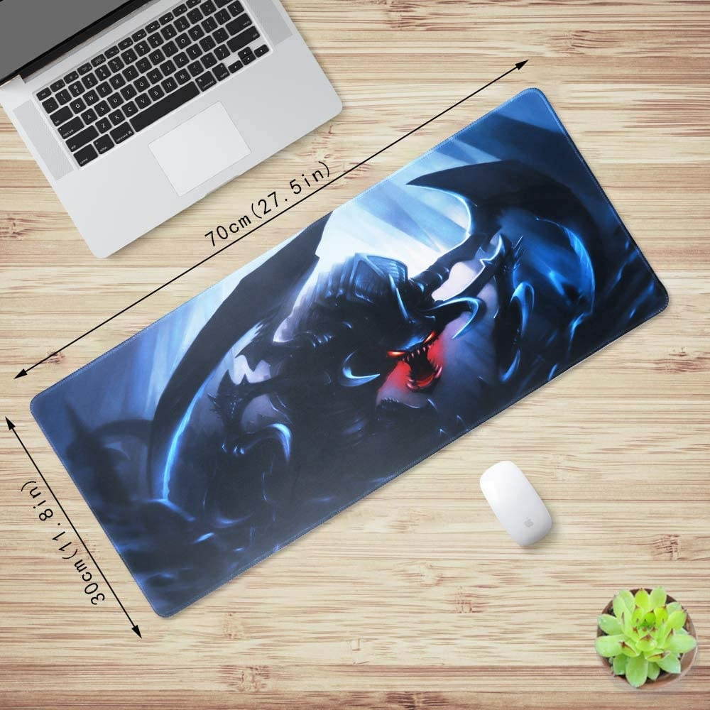 Extended Gaming Mouse Pad for League of Legends Cogas,Large Mousepad with Premium-Textured Cloth,Non-Slip Rubber Base,Waterproof Keyboard Pad(27.5" x 11.8" x 0.1")