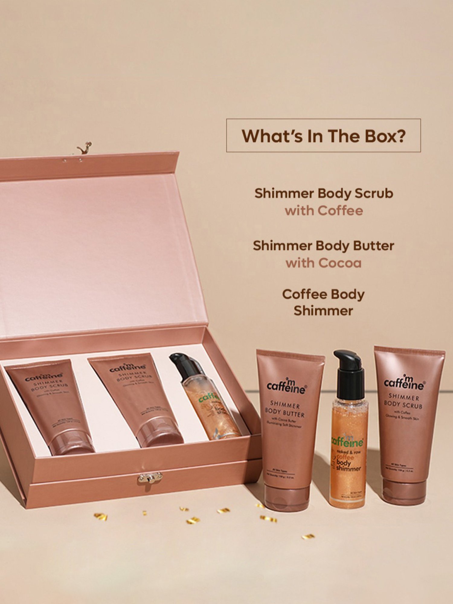 mCaffeine Shimmer & Glow Body Gift Kit