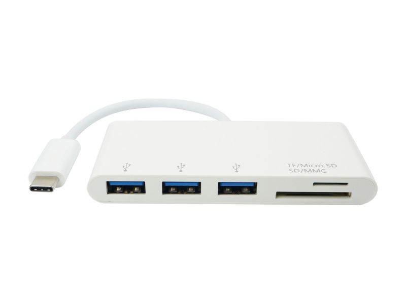 DAT 6638D USB 3.1 Type-C to Micro SD/TF + 3 x USB 3.0 Hub