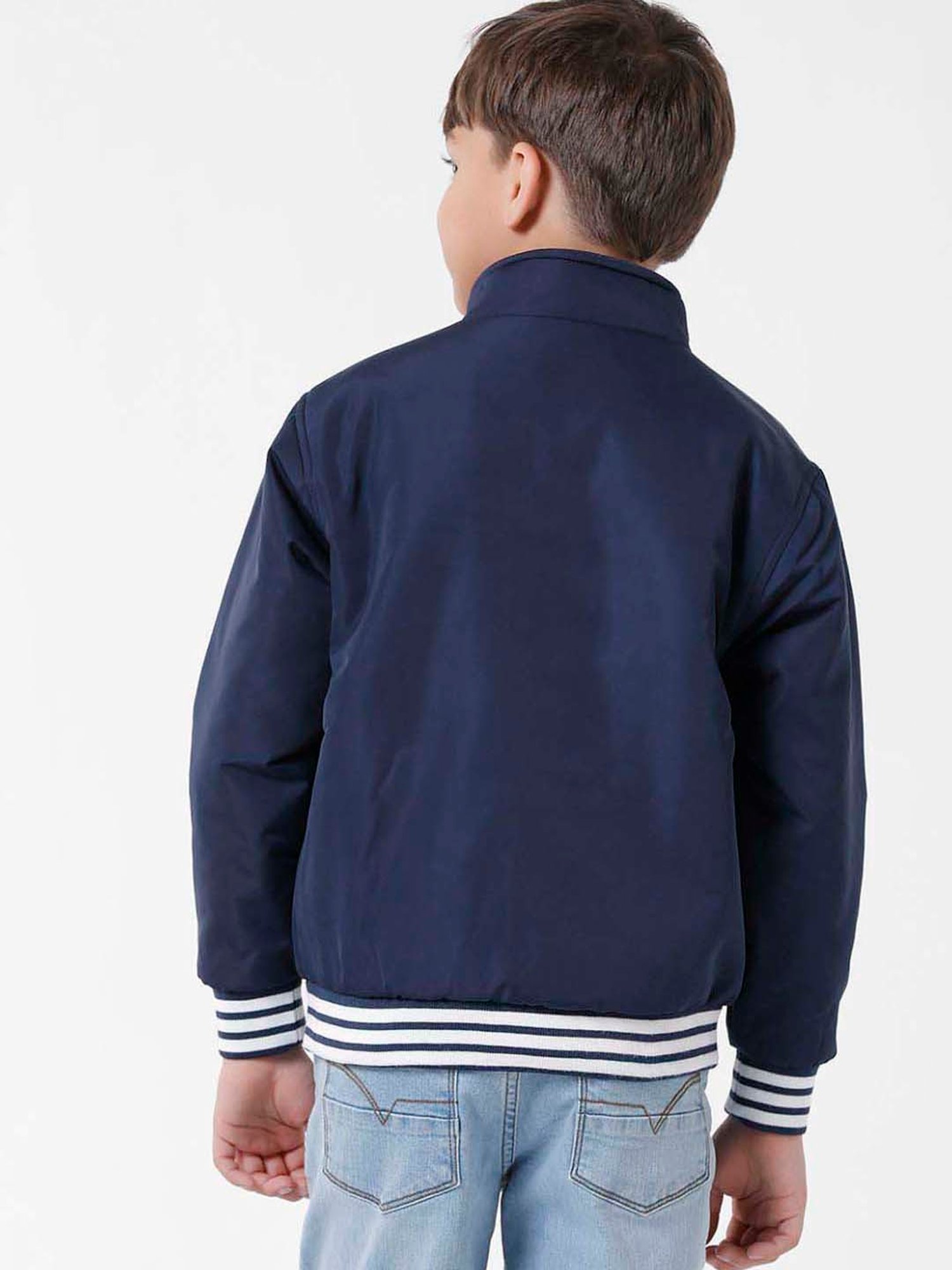 Kate & Oscar Kids White Regular Fit Full Sleeves Jacket