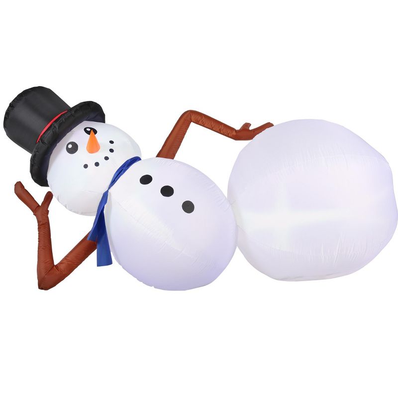 Occasions 6.5' Inflatable Snowman, 3 ft Tall, Multicolored