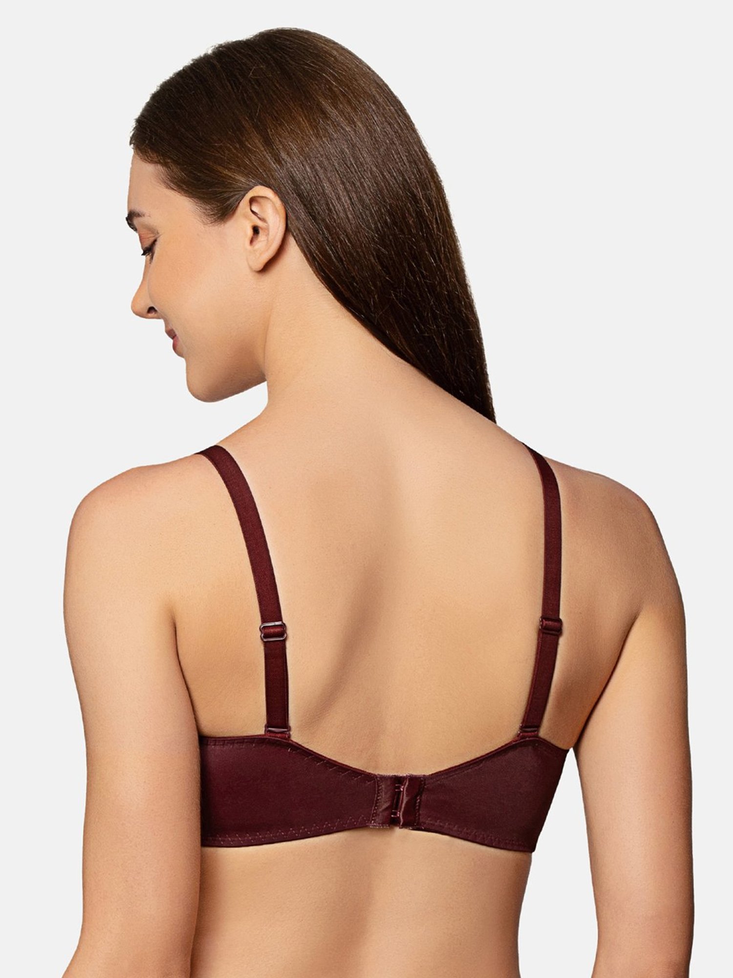 Triumph Maroon Half Coverage T-Shirt Bra