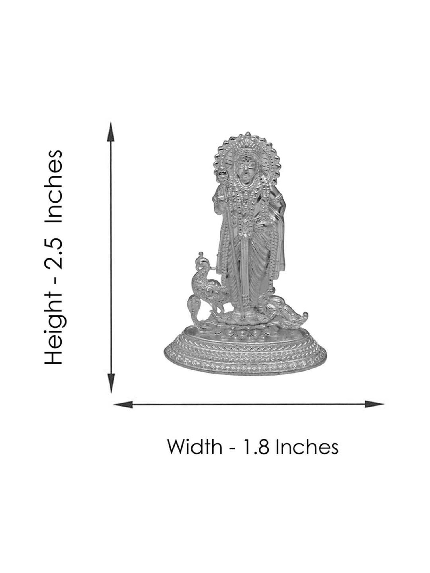 Sri Jagdamba Pearls 0.8 Silver Kumaraswamy Idol