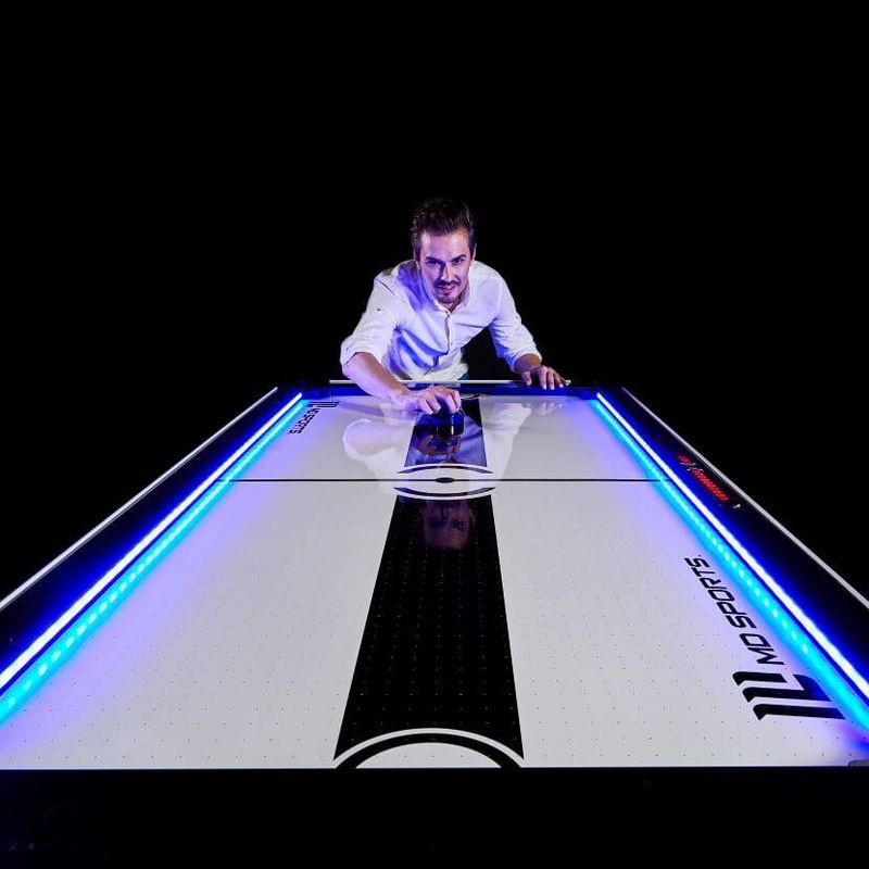 MD Sports 84" Air Hockey Table with Electronic Score & LED Lights