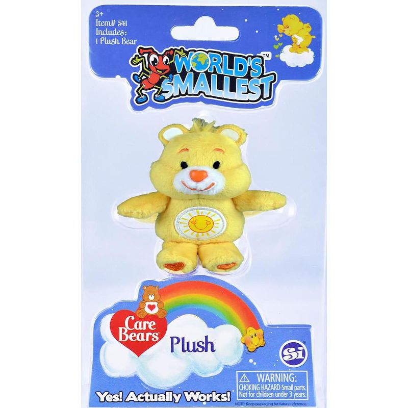 Super Impulse Worlds Smallest Care Bears Mini Plush Toy | Funshine Bear