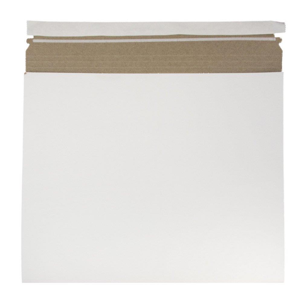 JAM PAPER Expandable Photo Mailer Envelopes with Peel & Seal Closure - 15 x 12 1/2 x 1 - White - 6 Rigid Mailers/Pack