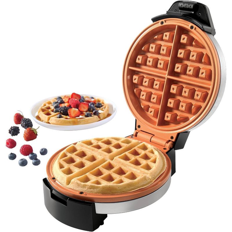 Starfrit Eco Copper Electric Waffle Maker - Black