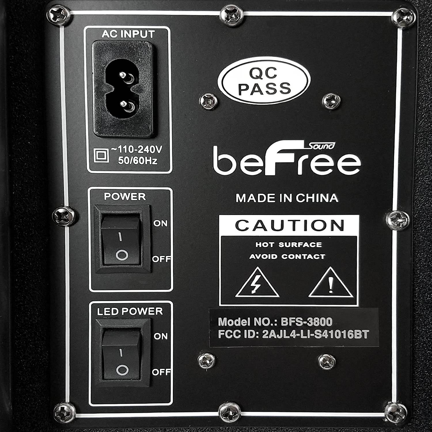 beFree Sound BFS-3800 Projection Party Light Dome Subwoofer Bluetooth Portable Party Speaker