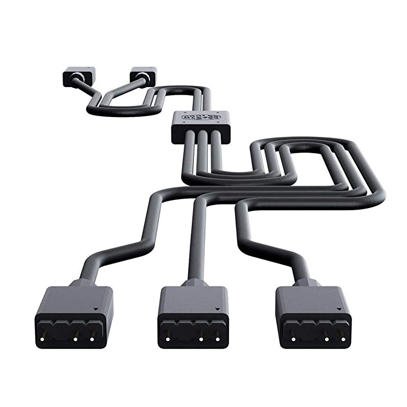 Master Addressable RGB 1to3 Splitter Cable 1 to 3 3PIN 5V RGB Fan Adapter Cable Compatible ARGB Extension for MSI ASUSARGB 1to3 Splitter