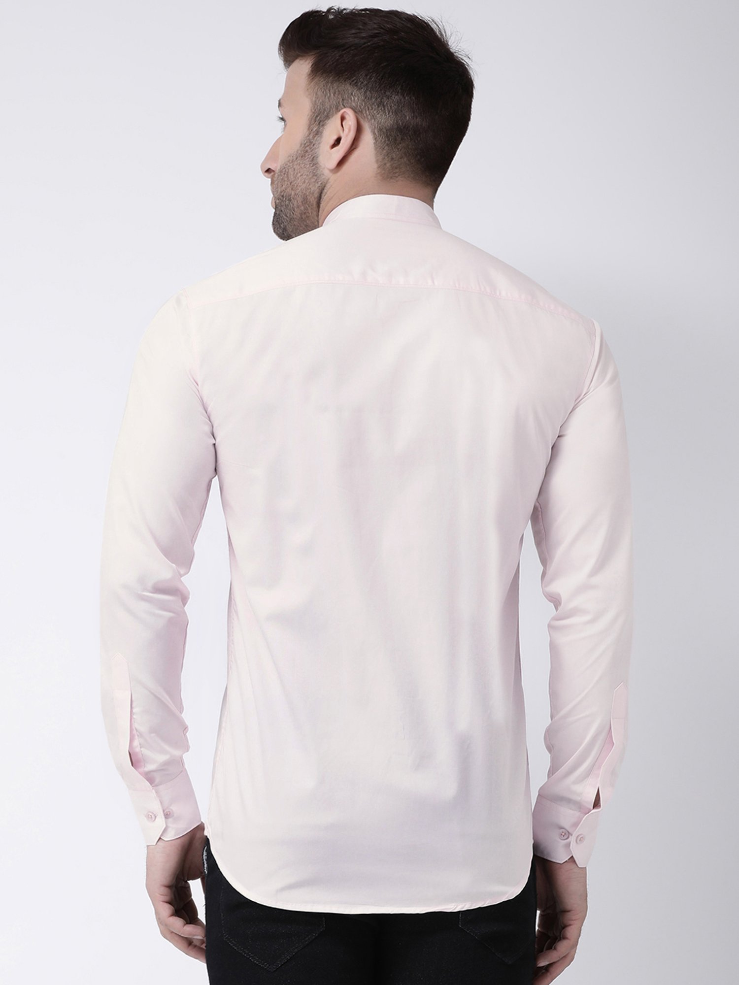 Hangup Plus Light Pink Slim Fit Pure Cotton Shirt