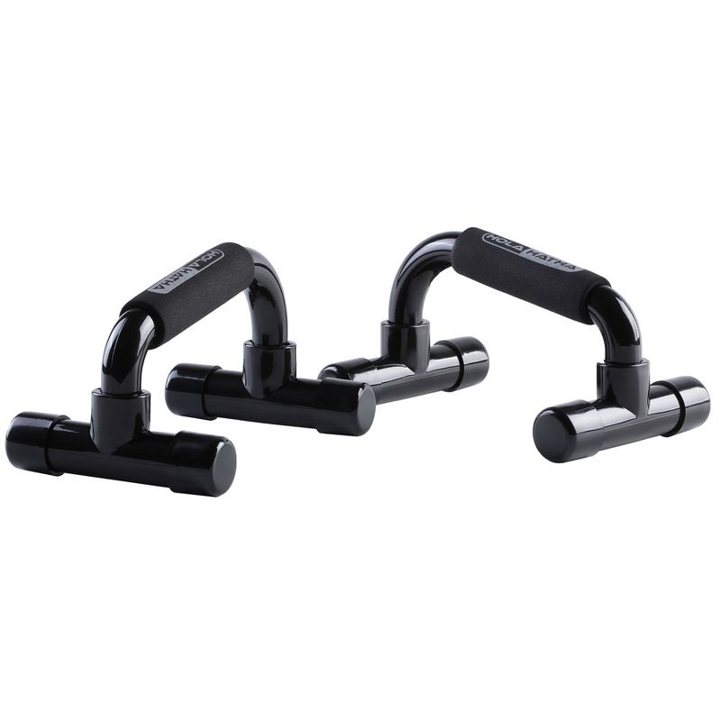 Holahatha Easily Portable Compact Non Slipping Exercise Fitness Strength Building PVC Constructed Workout Push Up Wide Handle Bars
