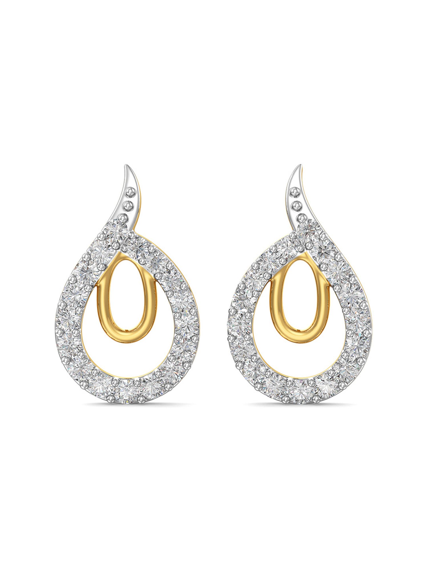 Joyalukkas 18k Gold & Diamond Stud Earrings for Women