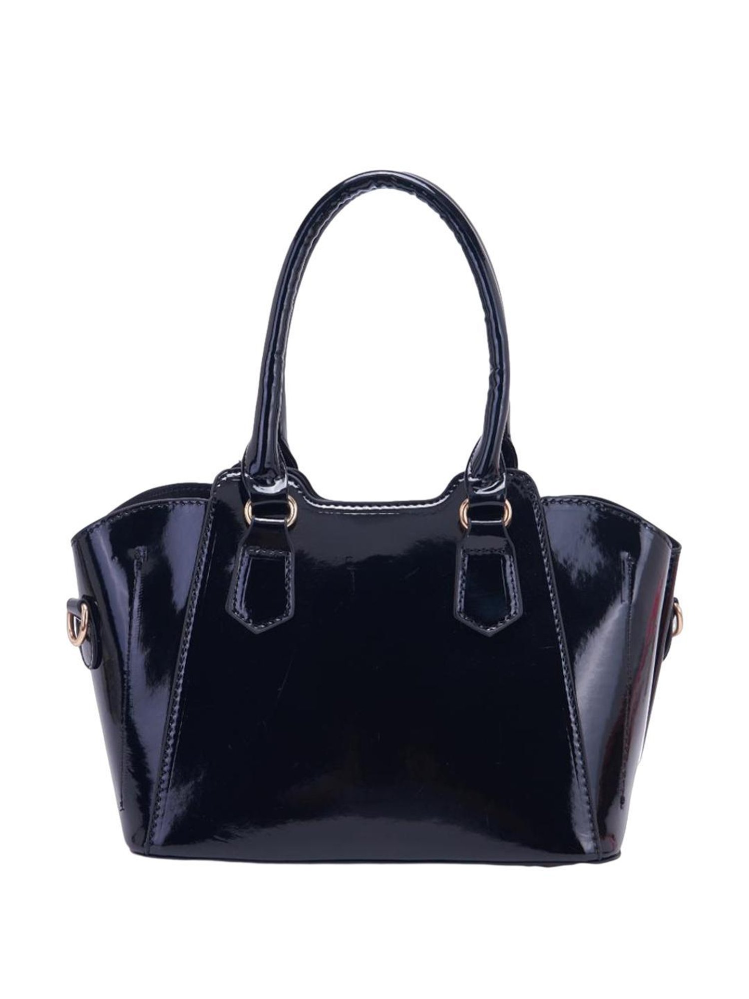 Pierre Cardin Black Textured Satchel Handbag