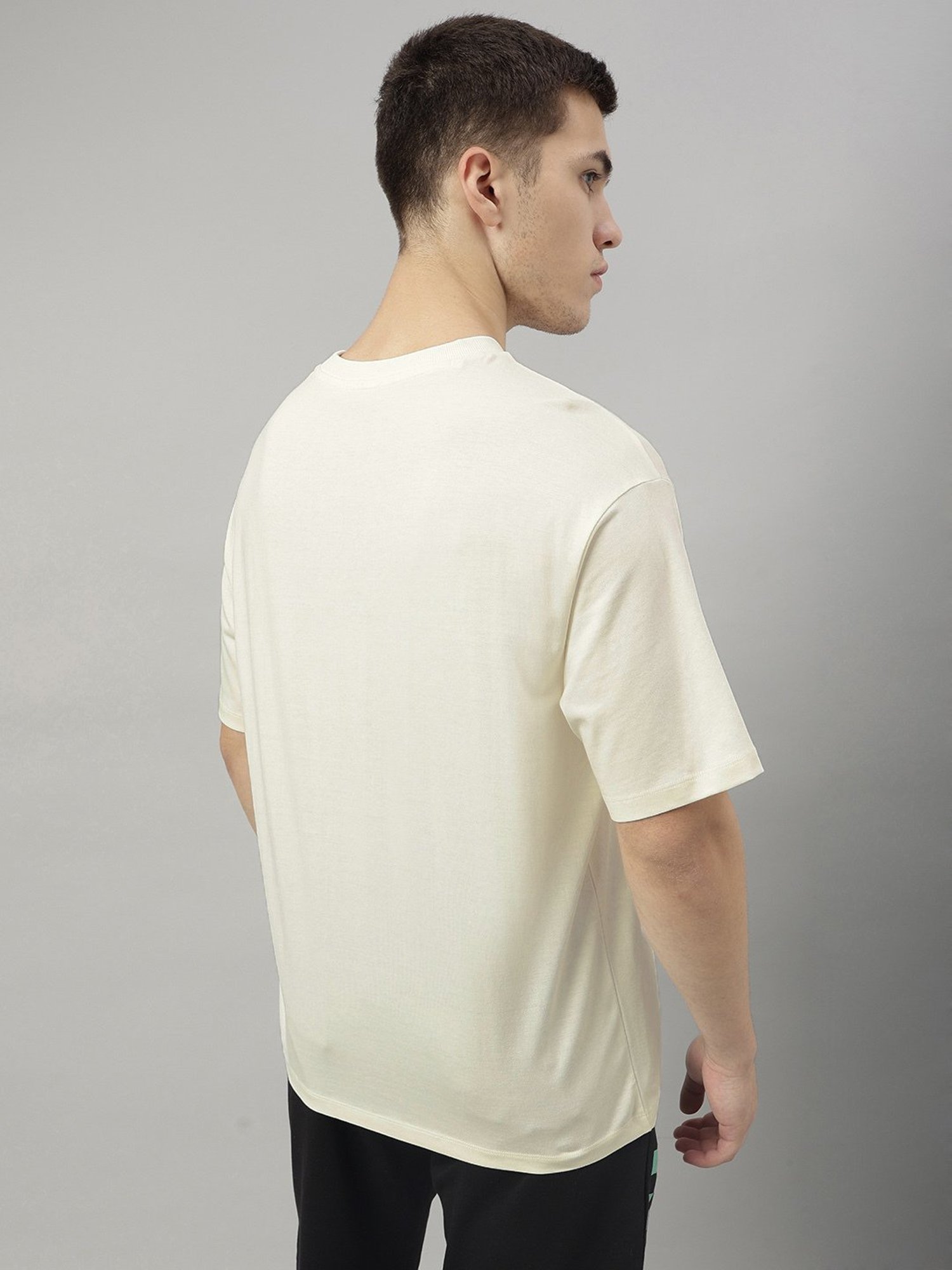 Free Authority Off White Loose Fit Printed T-Shirt