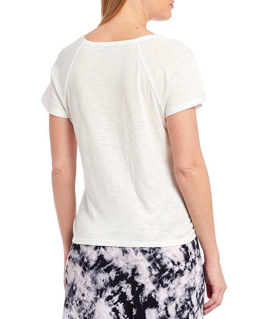 Sanctuary Lou Ruched Tie Front Tee