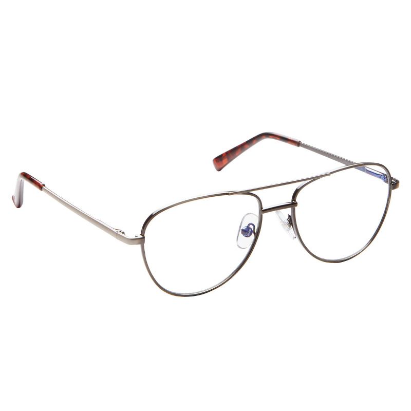 ICU Eyewear Screen Vision Blue Light Filtering Aviator Gunmetal Glasses