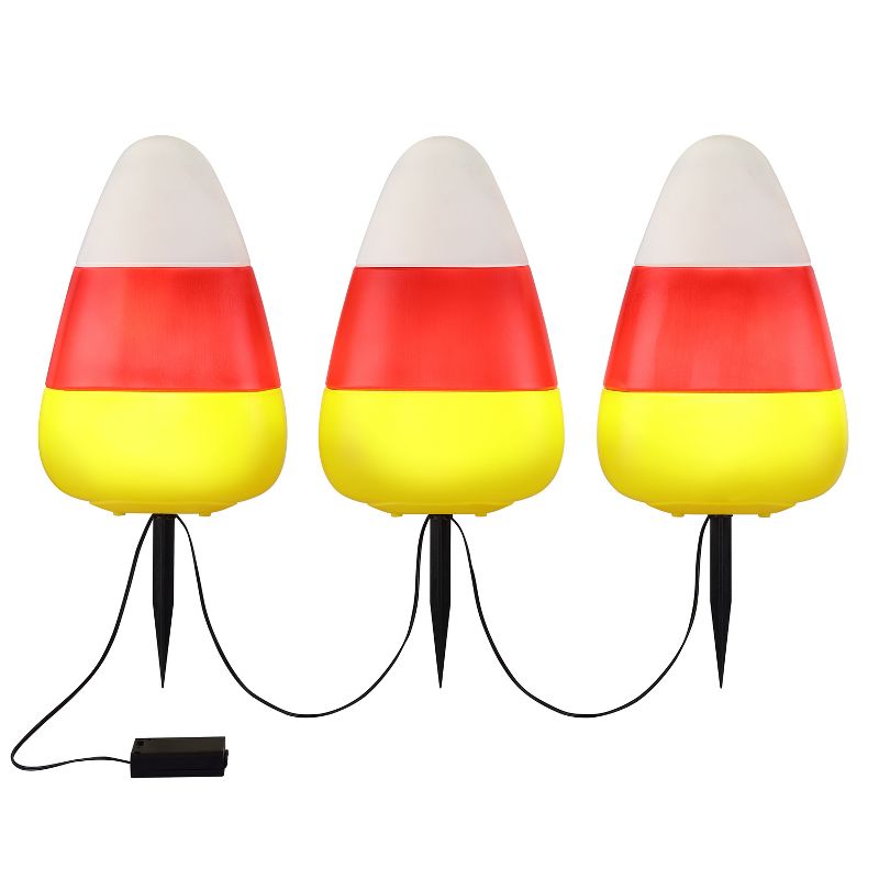 Mr. Christmas Candy Corn LED Pathway Stakes - 13"