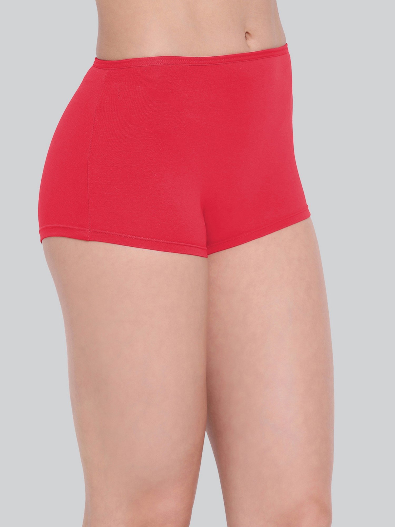 Lyra Pink & Black Cotton Boy Shorts Panties - Pack Of 2