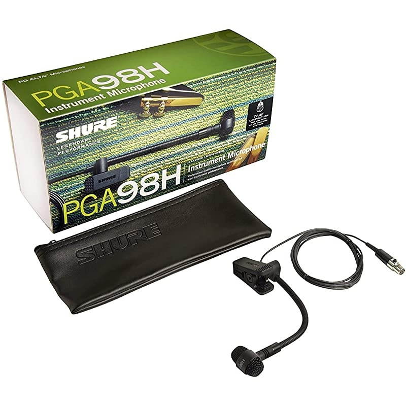 PGA98HTQG Cardioid Condenser Gooseneck Instrument Microphone with TA4F Connector for use with Wireless Systems