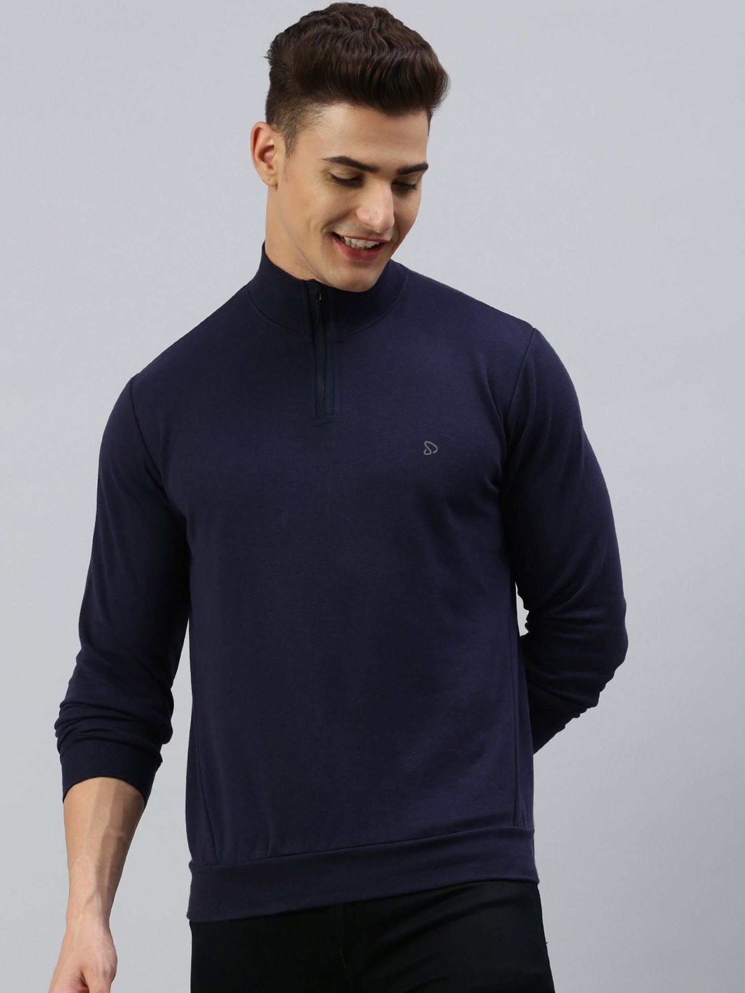 Sporto Navy Regular Fit T-Shirt