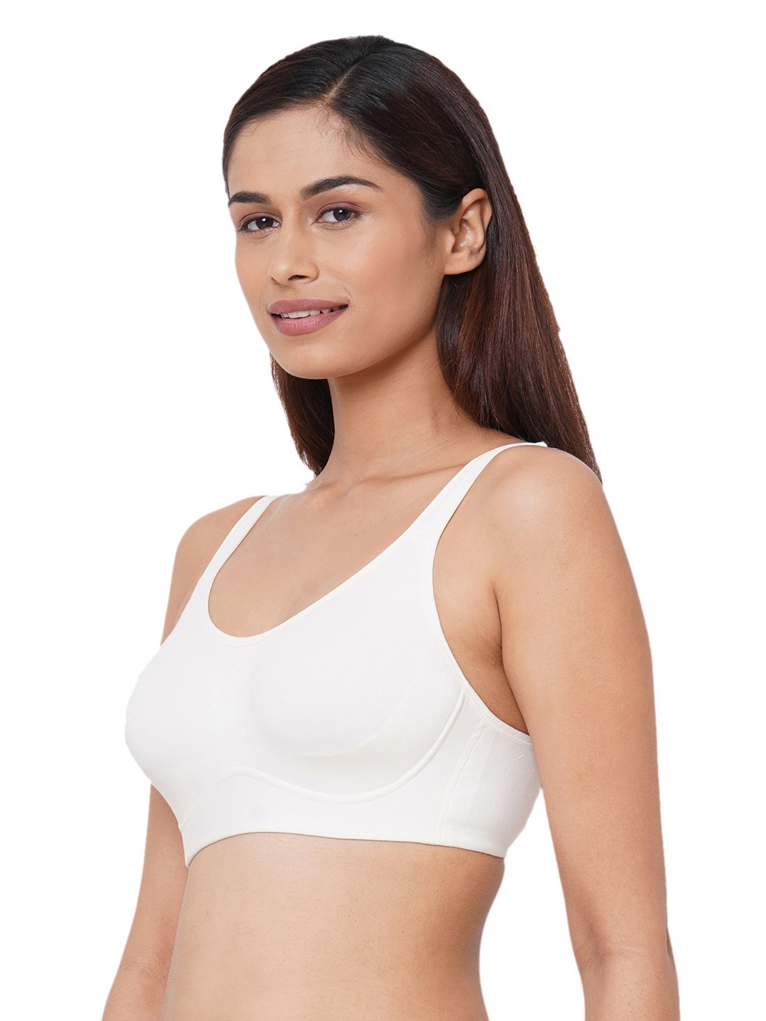 Inner Sense Pink & White Full Coverage Bra - Pack of 3