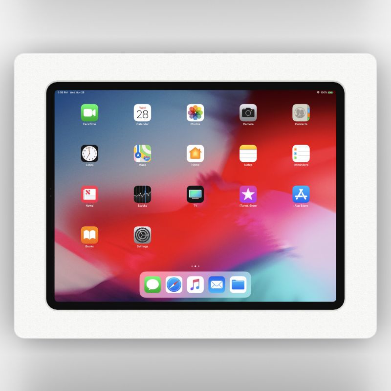 VidaMount White Enclosure and Fixed VESA Slim Wall Mount [Bundle] compatible with iPad Pro 12.9" (3rd Gen)
