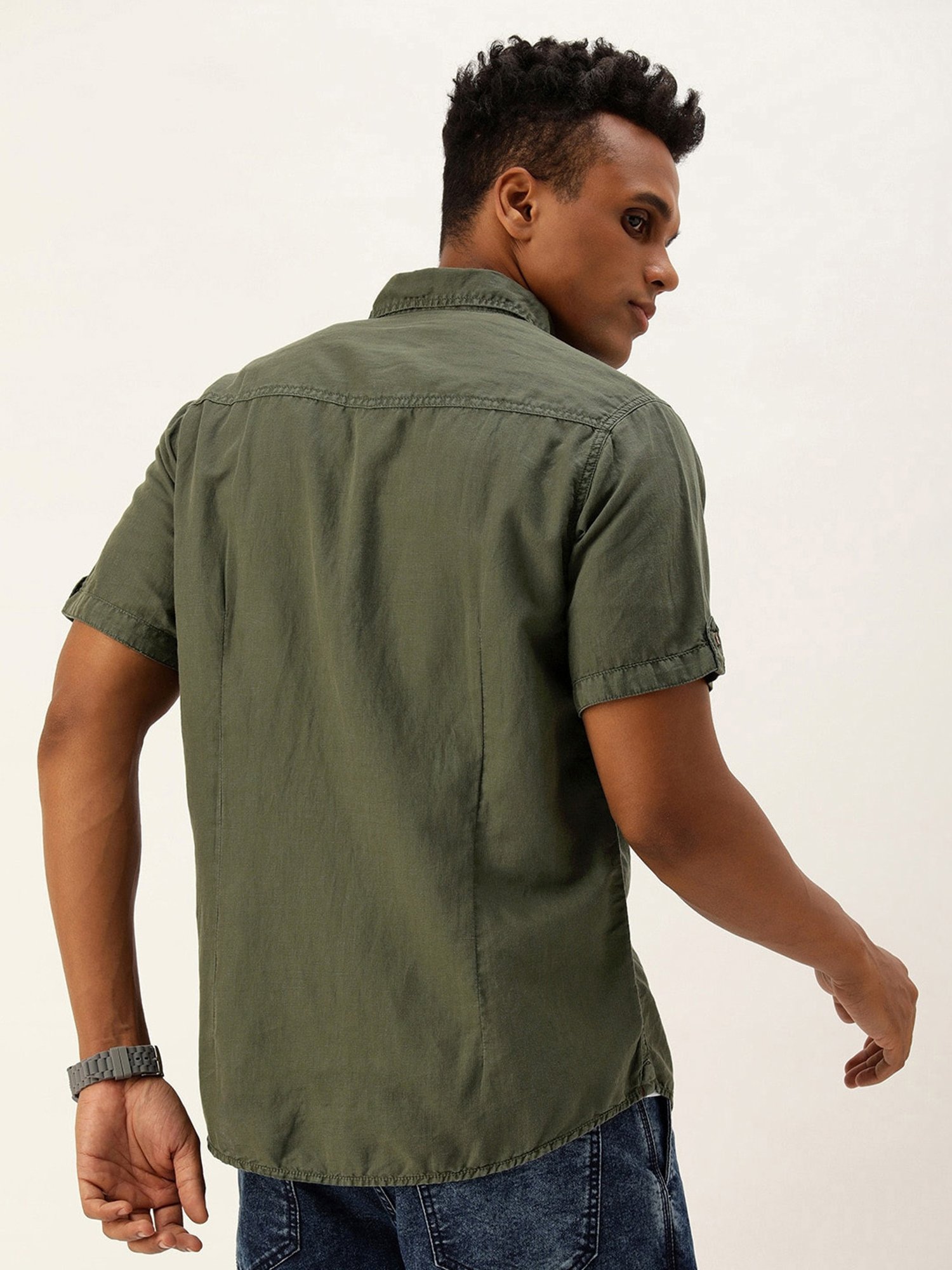 Bene Kleed Olive Regular Fit Shirt