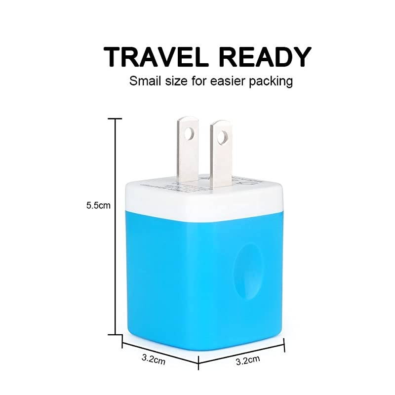 Wall Charger,  3-Pack Dual Port USB Home Travel Wall Charger Plug Compatible with iPhone X,8,7 Plus,6 Plus, Tablet, Samsung Galaxy S10,S10+,S9,S8, S7, S6 Edge, HTC, LG, Sony, and More