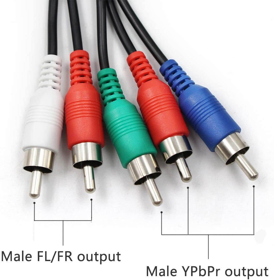 Wiistar HDMI to Component 1080P Converter HDMI to YPbPr RGB 5RGB Video Audio Converter Adapter Support Scaler for PS3 PS4 Blu-ray Player DVD Xbox TV