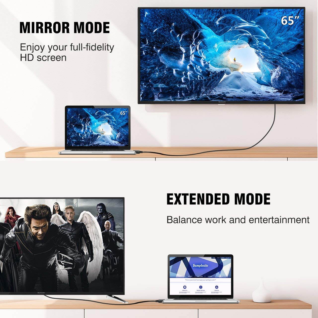 DP to HDMI Cable 6FT Werleo Gold Plated Displayport to HDMI Cable 1080p Full HD for PCs to HDTV Monitor Projector with HDMI Port