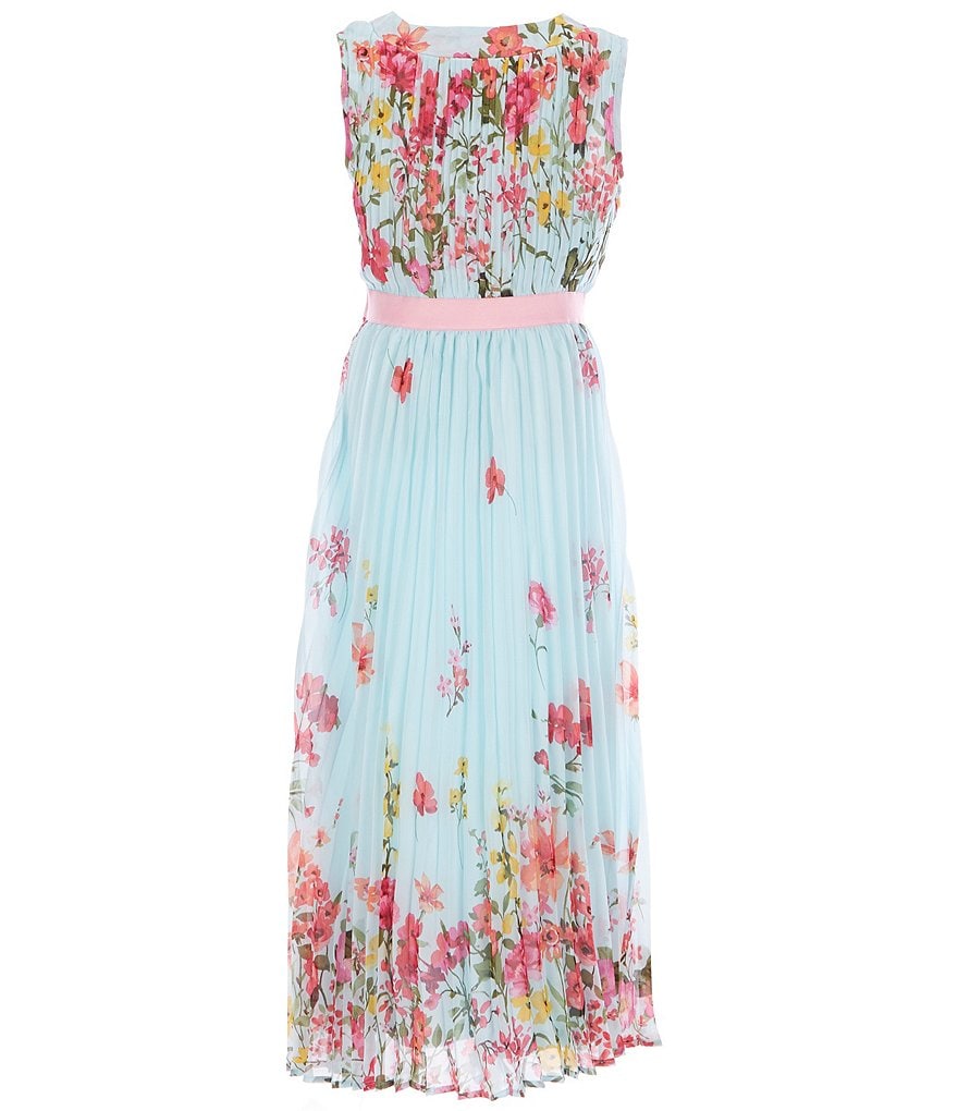 Bonnie Jean Big Girls 7-16 Tie-Dye Chiffon Tiered Maxi Dress