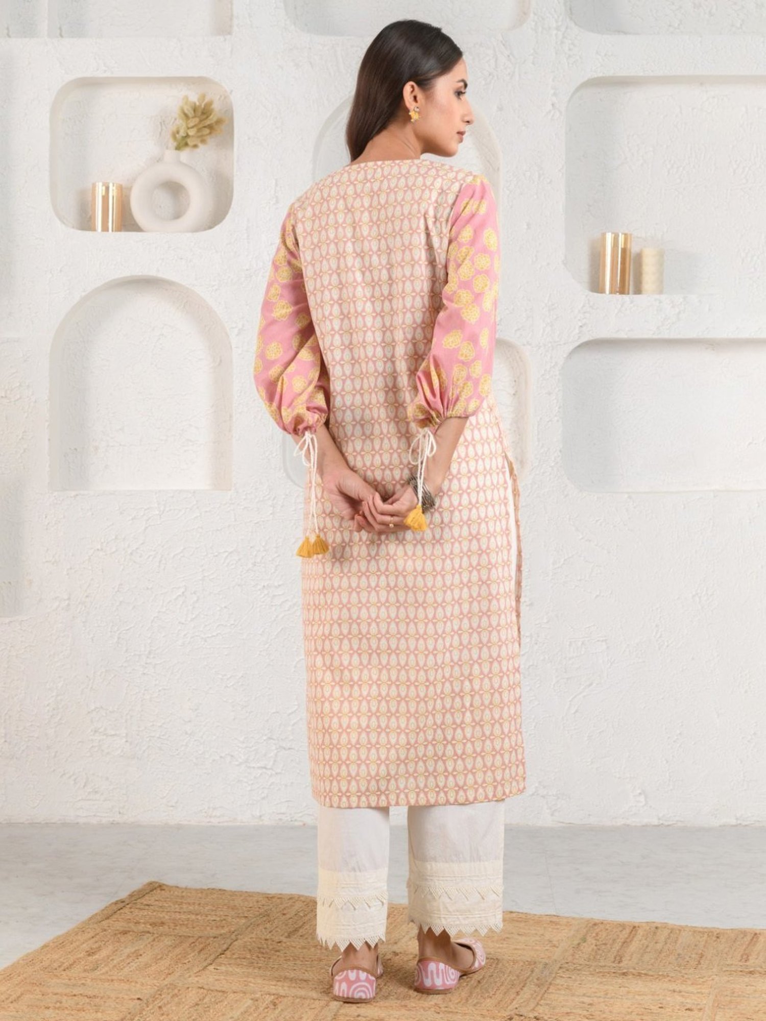 Prakriti Jaipur Peach Boho Kurta