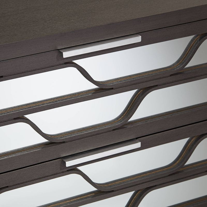 55 Downing Street Carson 33 3/4" Wide Mirrored 3-Drawer Wood Accent Chest