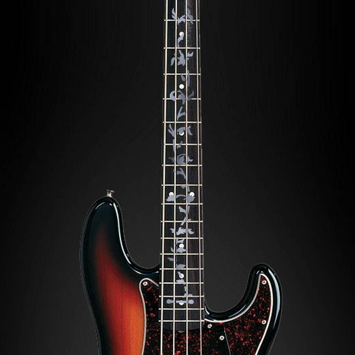 Guitar Fingerboard Sticker Fretboard Inlay Decals Carved Stickers (Trapezoid Silver Style)