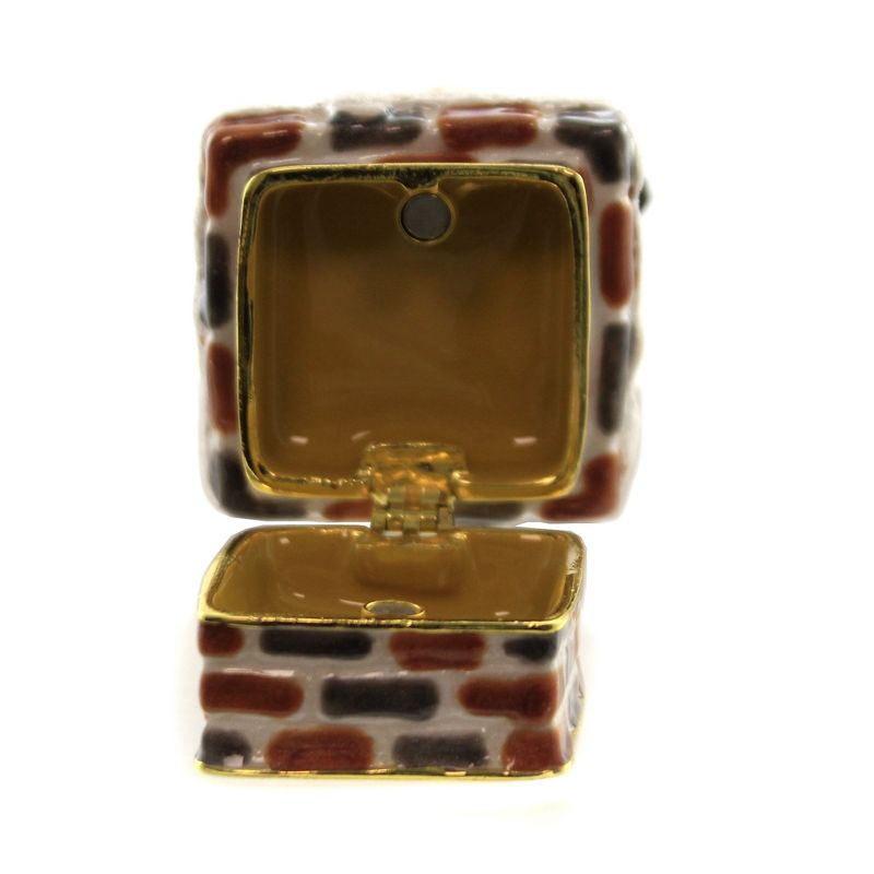 Hinged Trinket Box 2.5" Santa In Chimney Box Christmas Gifts  -  Decorative Figurines