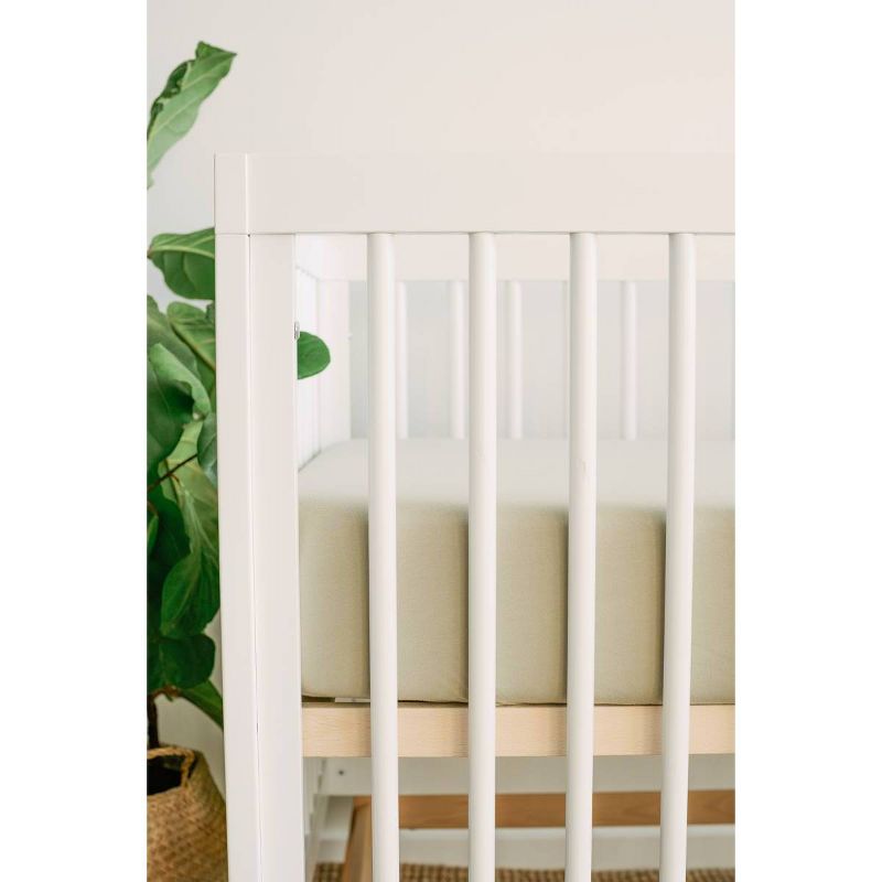 Goumi Baby Organic Botanical Garden Fitted Sheet Set - Moss - 2pc