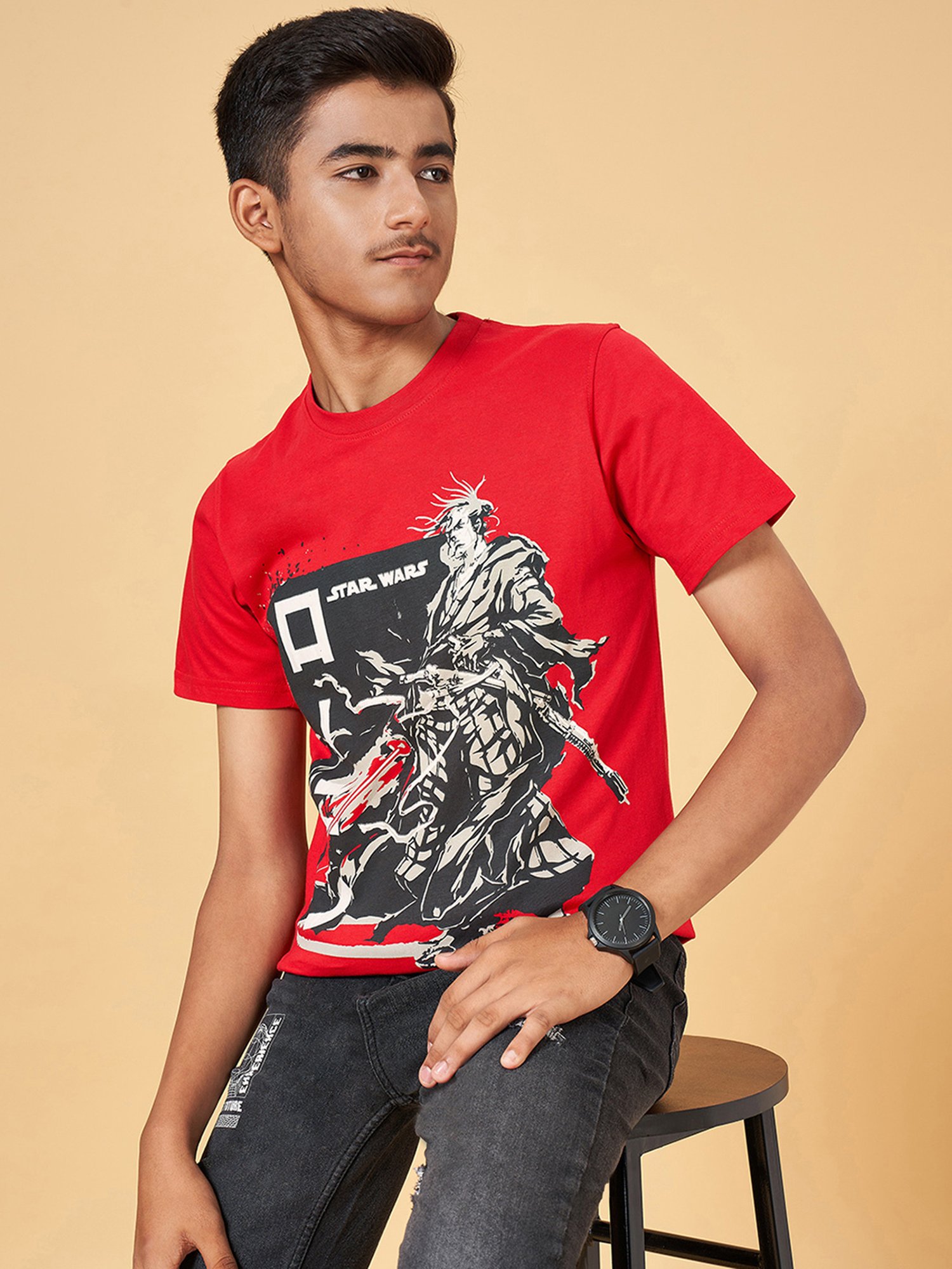 Coolsters by Pantaloons Kids Red Printed Full Sleeves T-Shirt