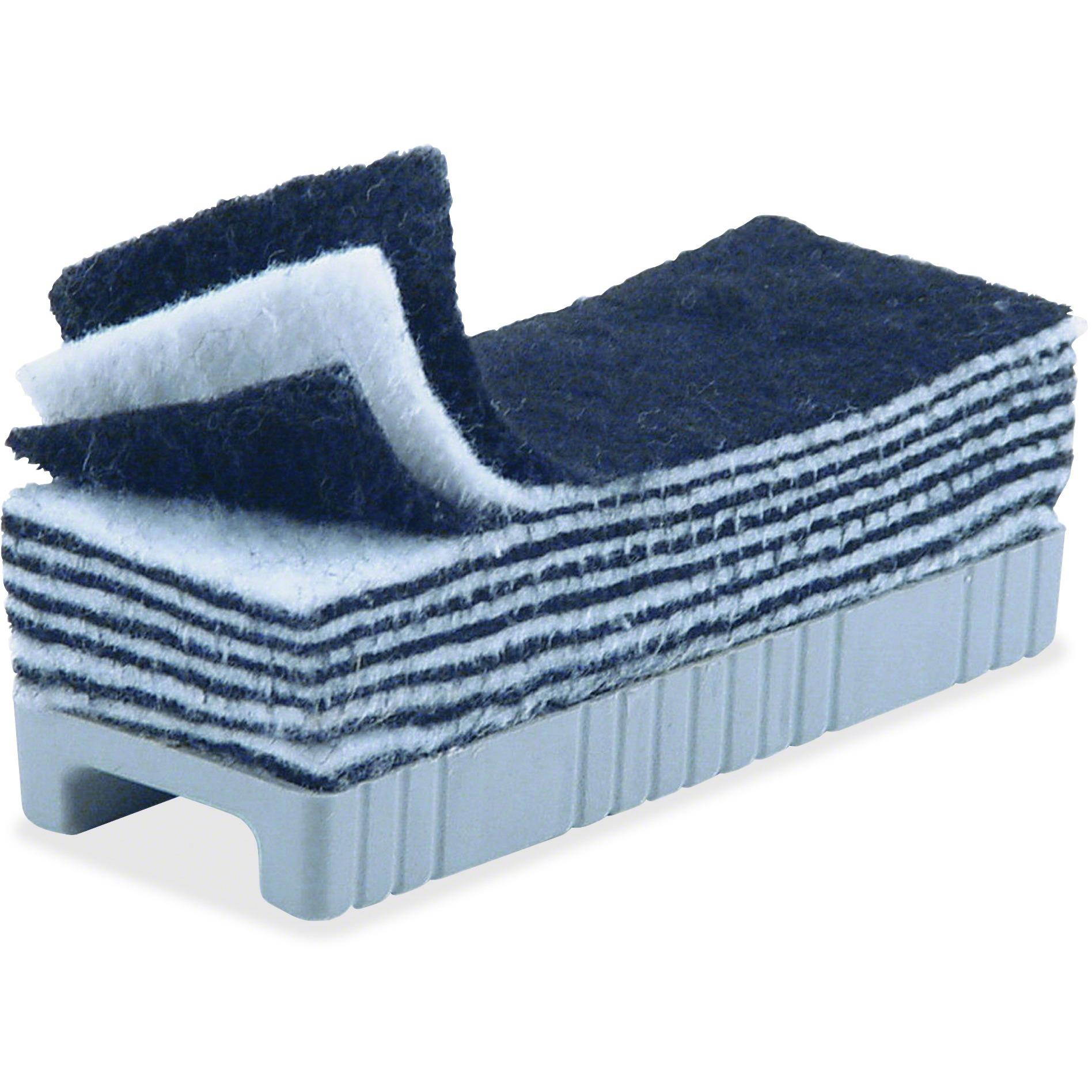 Peel-Away Dry Erase Board Eraser W/12 Disposable Pads, Felt, 5"