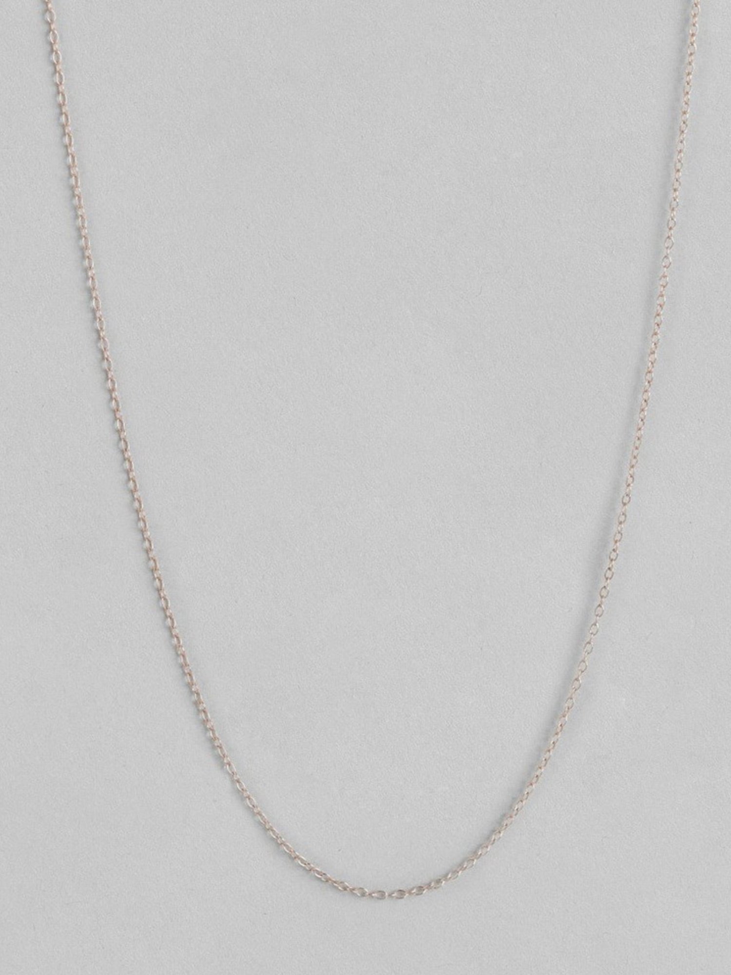 Zavya 92.5 Sterling Silver Rhodium-Plated Cable Chain for Women