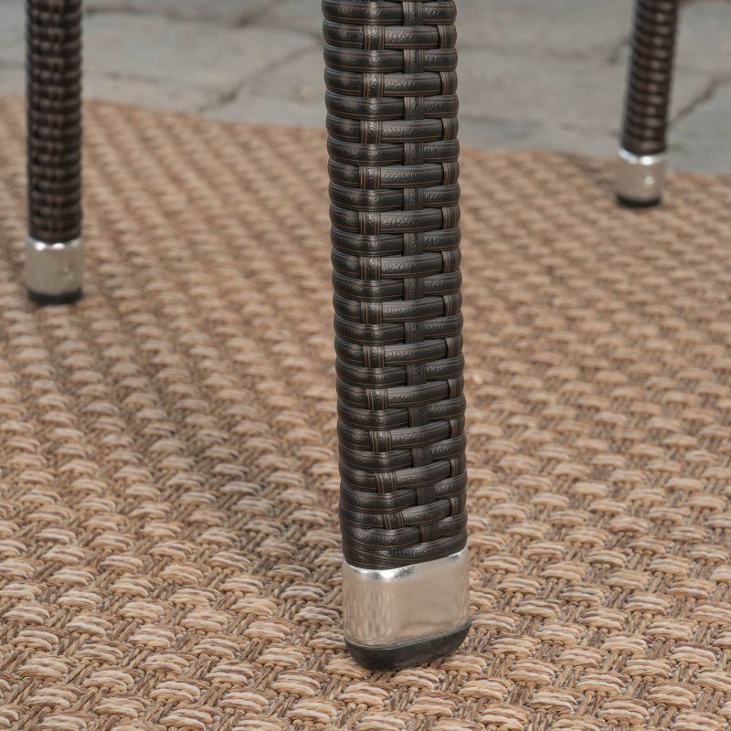 Circi 5pc Outdoor Dining Set - Black and Charcoal - CosmoLiving by Cosmoplitan